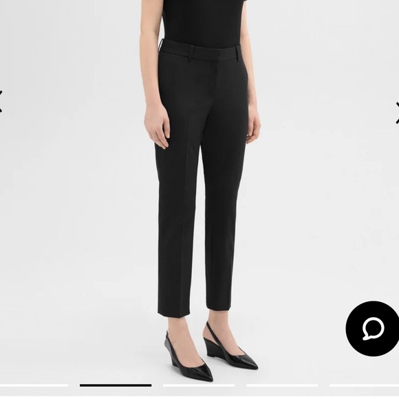 Theory Black Straight Leg Pant - Picture 4 of 4